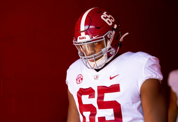 Offensive tackle JC Latham could be an option for the Las Vegas Raiders at 13th overall.